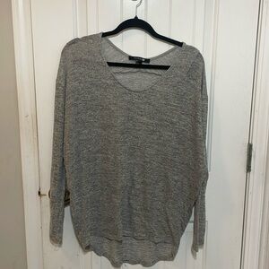 Gray Long Sleeve Top